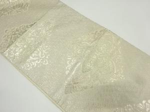 アンティーク　菱に華紋模様織り出し袋帯（材料）